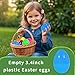 UOUYOO Empty plastic eggs 3.4 inch unfilled plastic Easter eggs for Easter Egg Hunt Suprise Egg Stuffers Filler Easter Decorations 12Pcs