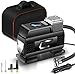 Produktbild Luftkompressor, Auto Luftpumpe Elektrisch Digital Portable air Compressor mit LCD Bildschirm & LED Lampe 12V DC 100PS Verpackung für Auto, Fahrrad, Motorrad, Ball, Luftkissen usw(mit Handtasche)