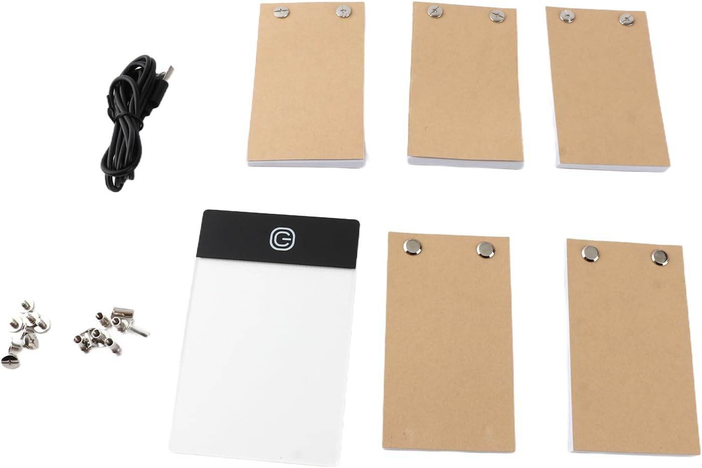 Omquot LED Drawing Board Ultra Thin A6 Painting Kit Set for Children, Sketchbook Included, for Animation Industry (USB)