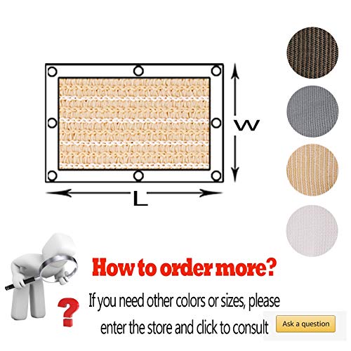 Malla protectora solar beige contra el calor extremo en pérgolas de patio con ojales de 5m 5