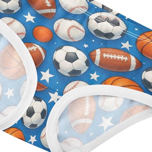 Joisal Bright Toddlers Underwear Floral 2t Cotton Panties for Girl Cute Basketballs Footballs Blue Kids Briefs Undies4