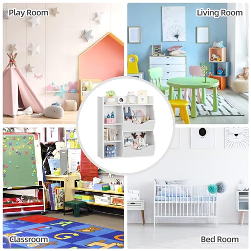 GarveeHome Kids Toy Storage Organizer, Children Bookcase with Storage Cubbies, Toddler Toy Shelf for Playroom, Living Room, Nursery