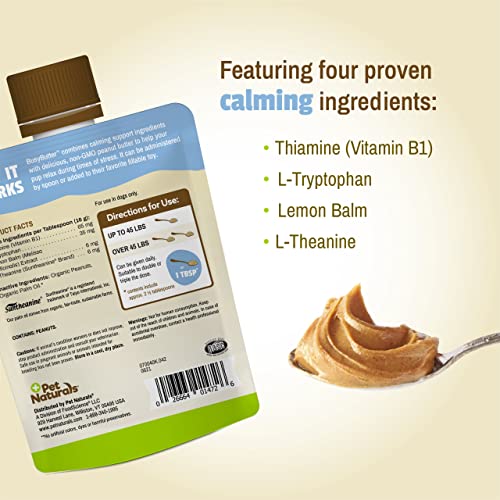 Pet Naturals BusyButter Easy Squeeze Calming Peanut Butter for Dogs, 6 Pouches - Great for Treats, Lick Mats, Training, Calming, and Occupier Toys - Thumbnail 6