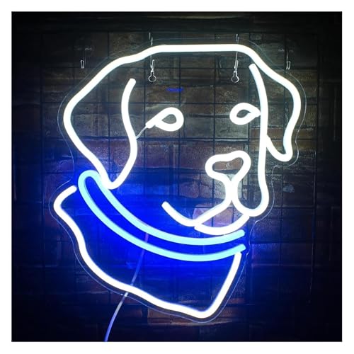 Enseigne lumineuse Labrador lampe néon apaisante pour déco de fête
