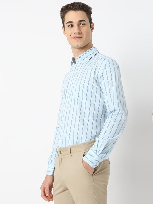 Image of Men's Striped Cotton Formal Shirt