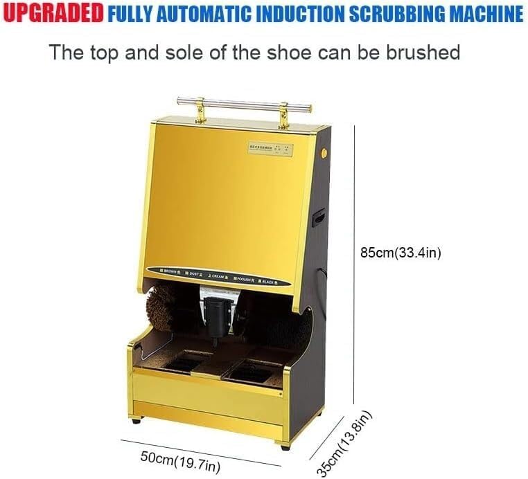 Shoe Polisher Fully Automatic, Fully Automatic Shoe Polisher, Common in Hotel Lobby, Infrared Sensor Automatic Shoe Polisher Dual Electric Motor Induction Brush Machine (Upgra