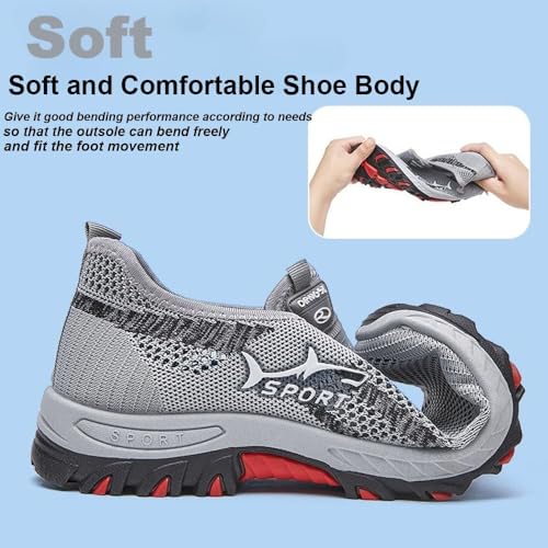 Jar-V Cooling Comfort Sneaker, Slip-on Breathable Mesh Soft-Soled Men's Orthopedic Shoes,Summer Casual Walking Shoes3