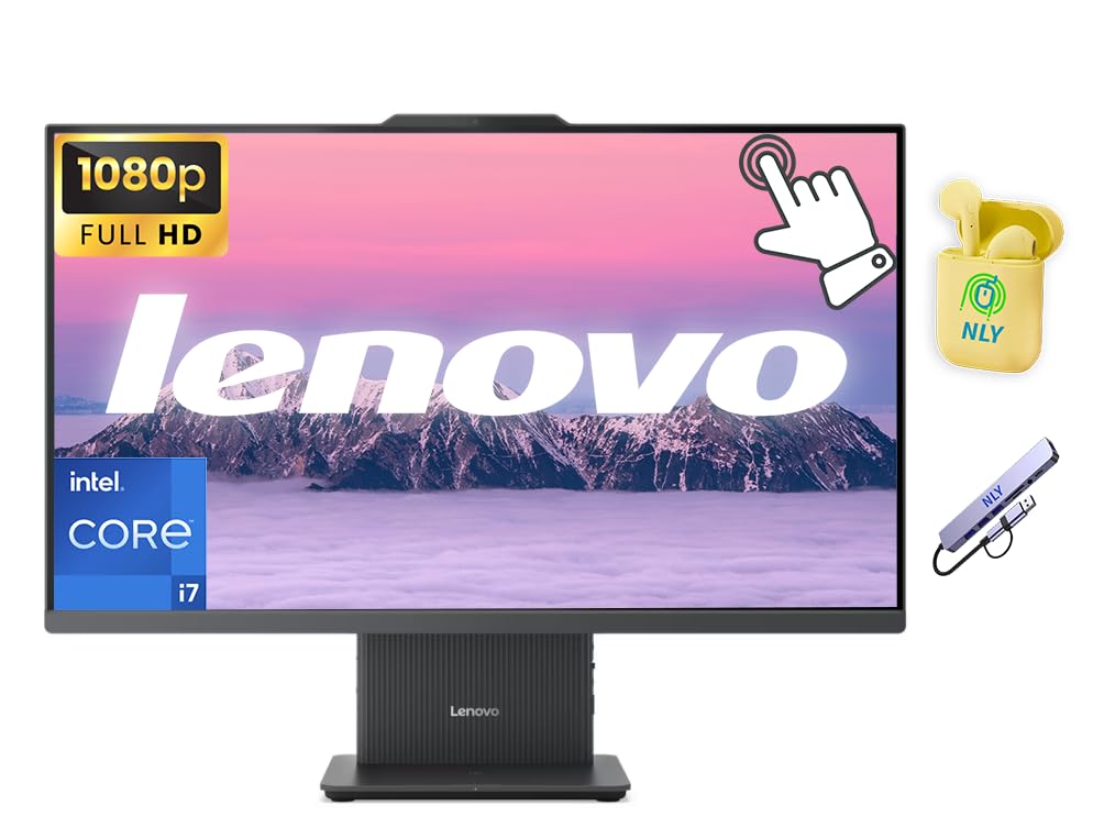 Lenovo IdeaCentre 27" FHD Touchscreen All-in-One Desktop Computer, Intel 10-core i7-13620H, 32GB RAM 2.5TB Storage (2TB SSD+512GB Docking Set),