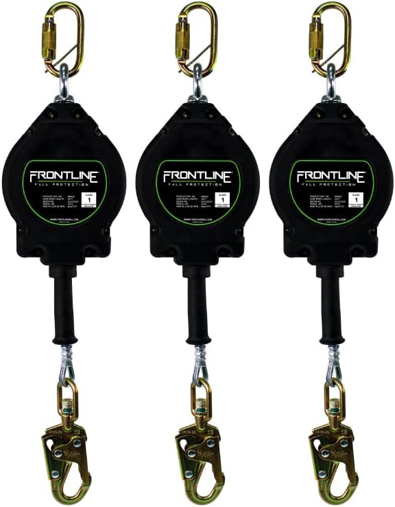 Frontline RPG30 Cable de una sola pata de 30 pies SRL con extremo de gancho de acero (paquete de 3). Techos Construcción Protección personal