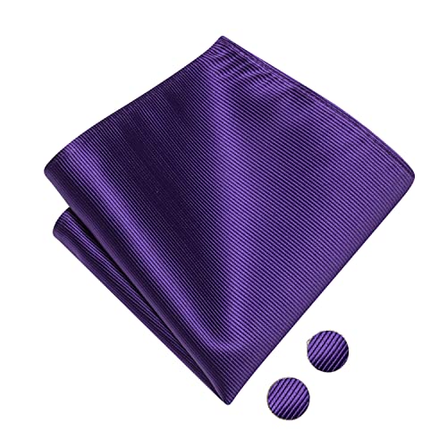 Image of Hi-Tie Bow Ties for Men Pre-Tied Pocket Square with Cufflinks Mens Bowtie Sets for Wedding Formal Party