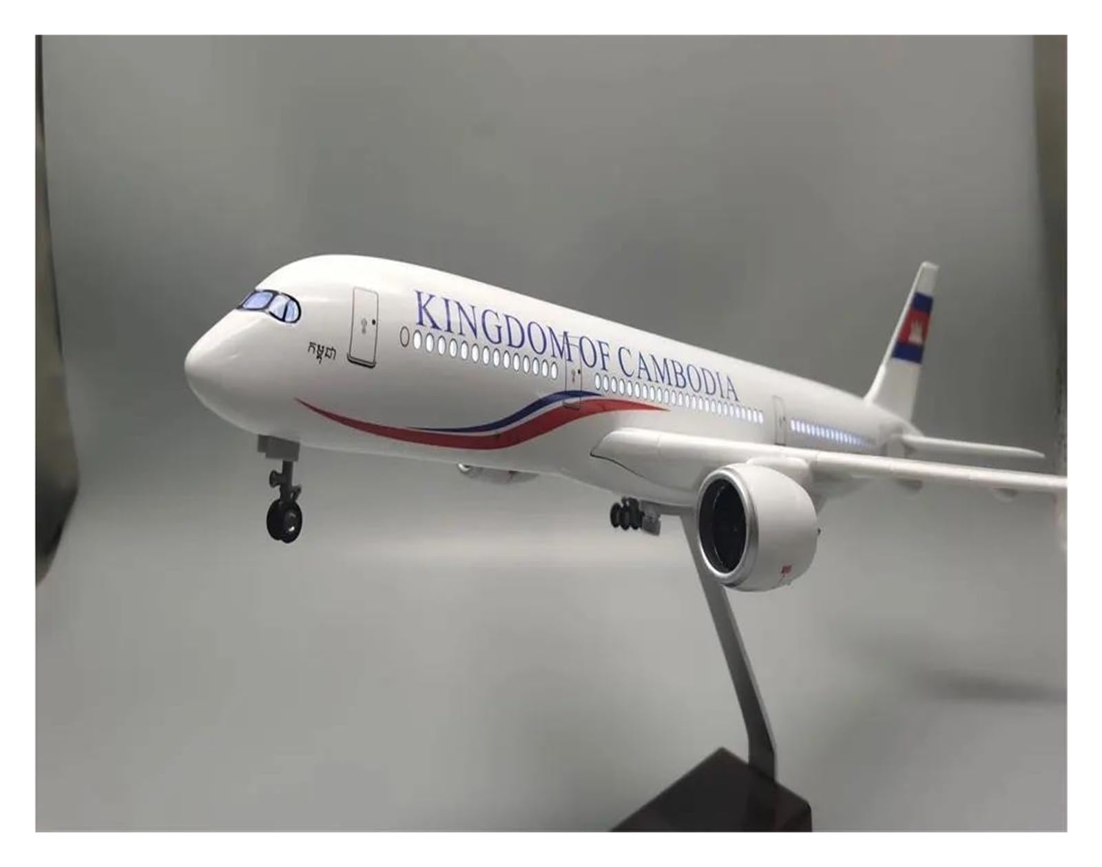 Scala per Aerei in Metallo pressofuso 47 cm per cambogiano per Kit di Costruzione di modellini di Aerei DieCast A350 con aeroplani Leggeri per Decorazioni per Hobby per Raccolta ed Esposizione (Senza