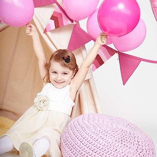 3 Pairs Glitter Mouse Ears Hair Clips for Baby Girls Toddler 1.5 Inch Hair Bows Barrettes Birthday Party Gift Hair Accessories - Image 5