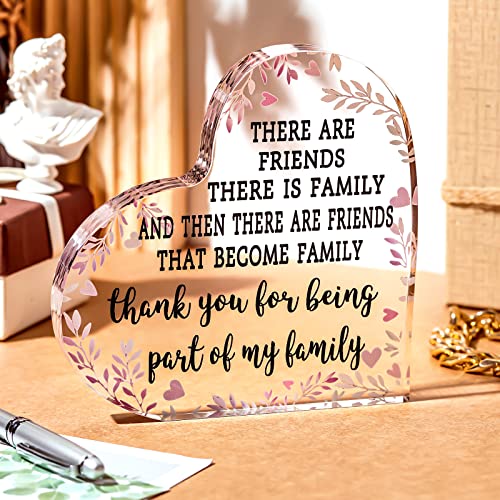 Gift For Friend Friendship Gift For Woman Birthday Gifts For Friend Going Away Gifts Plaque For Coworker Woman Retirement Gifts Acrylic Heart For Friendship Keepsake Decor (Heart) #TOP5