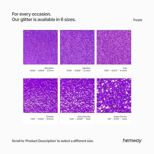 Eco Friendly Biodegradable Glitter, Purple, Super Chunky (1/8" 0.125" 3mm) - Image 3