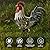 Metal Rooster Statue Yard Decor - 15" Solar Light Metal Yard Art Standing Chicken Statue Garden Decoration, Large Animal Sculpture Chicken Figture for Outdoor Porch Patio Backyard Lawn Ornament