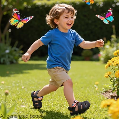 Image of ChayChax Toddler Classic Fisherman Sandals Boys Girls Closed Toe Water Pool Beach Sandal Naturally Splay