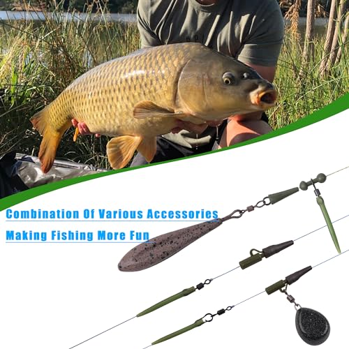 20 Pezzi Girelle Da Pesca Alla Carpa Con Passanti Antorsione - Foto 10