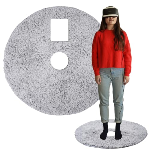 Image of VR MAT Virtual Reality Gear Gaming Mat | Non Slip, Comfortable Cushion Long Hair Floor Mat for Position Orienting | Foam Anti Fatigue Mats | Premium Accessories for Game Room | PSVR FR XR AR