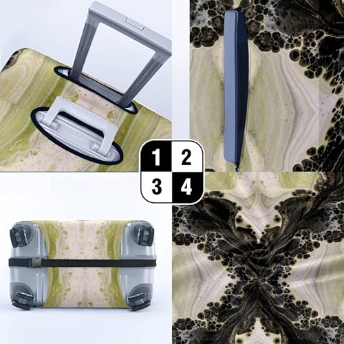Travel Luggage Cover Suitcase Protector Scratch-Resistant Fit Not Included Suitcase Abstract Leaves XL-30-32in4