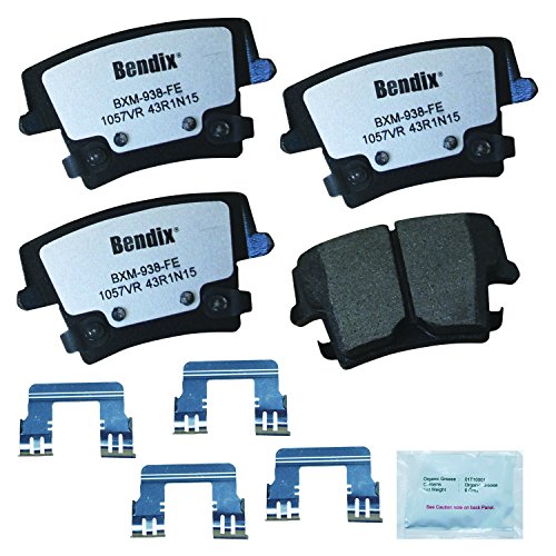 Image of Bendix Fleet Metlok MKD1057VRFM Semi-Metallic Rear Brake Pads for Chrysler 300 2022-2005, Dodge Challenger 2022-2009, Charger 2022-2006, Magnum 2008-2005