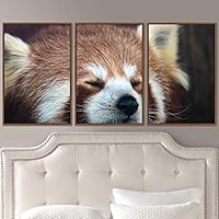 3 Piece Framed Canvas Wall Art Firefox Rustic Urban Canvas Prints Home Artwork Decoration for Living Room,Bedroom - 16