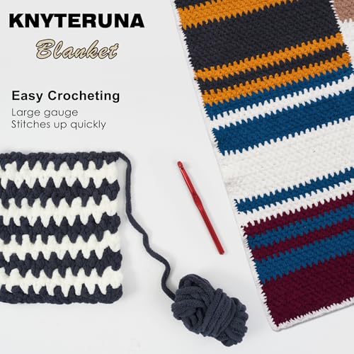 Image of #6 Super Bulky Blanket Yarn for Crocheting - 4 Skeins(Each 10.5oz /300g, 220yds /201m), Chunky Chenille Thick Plush Big Soft Yarn for Crocheting Knitting Blankets, Charcoal Grey