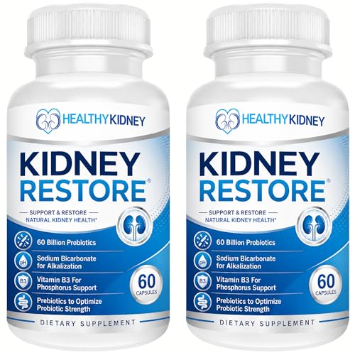 Kidney Cleanse Detox & Repair - Formulated by Kidney Health Expert Living w-Transplant - US Made Kidneys Support Supplement, Detox & Flush - Renal Vitamins 120 Capsules
