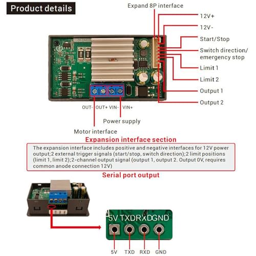 Controlador de motor paso a paso para evitar programación compleja con inversión automática útil 7