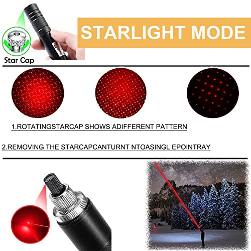XIMIBI Red Laser Pointer High Power,[2100metres] USB Rechargeable Hunting Outdoor Astronomy Hunting High Power Laser Pointer for Presentations Teaching Outdoor Cat Dog Laser Light Pointer Toy  - Thumbnail 5