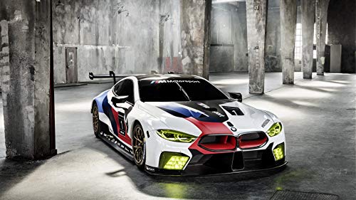 Iconic Arts Supercar Laminated 24X36 Poster: Bmw M8 Gte Luxury Car #TOP6