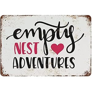 Vintage Metall-Blechschild Logo Leeres Nest Erkundung Vintage Metall-Blechschild Warnschild Geschenk Garten Hofschild Festival Dekoration Familie Bauernhof Garage Kunst Wandschild 30,5 x 40,6 cm
