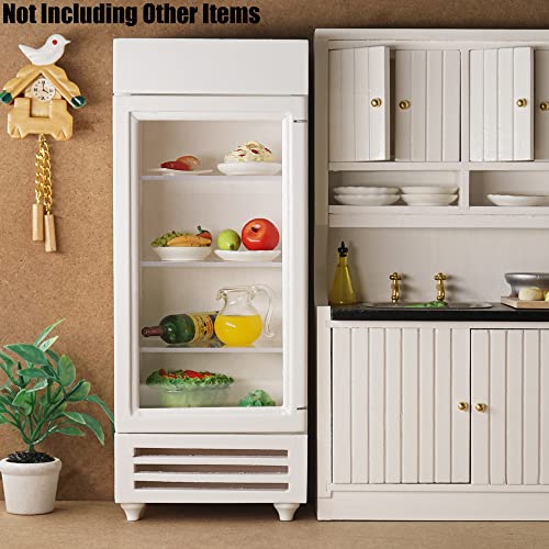 Odoria 1/12 Miniature Refrigerator Fridge Dollhouse Kitchen Furniture Accessories, White #TOP5