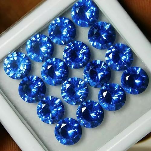 Set of 20 Natural Blue Sapphires – 6mm Round Cut, GGI Certified Loose Gemstones Collectible Gems Stone Ideal for Custom Jewelry, Earrings, Rings Creations