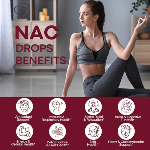 Image of Liposomal Liquid NAC Supplement N-Acetyl Cysteine Drops, N Acetyl Cysteine 600mg with Glutathione, Resveratrol & Zinc for Adults & Kids Liver Lung Antioxidant Immune & Skin Health, Strawberry 4 Fl Oz