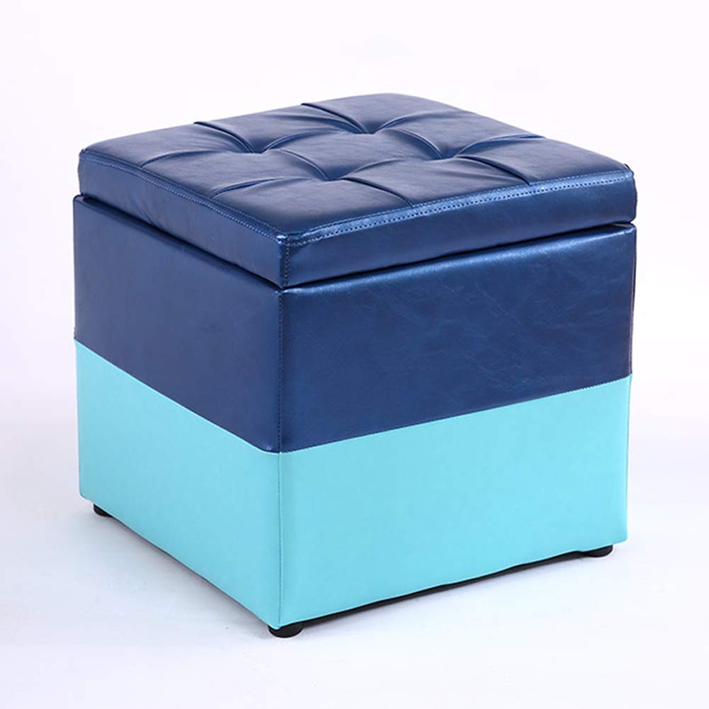 Pouf boîte de rangement en similicuir pour organiser votre bureau