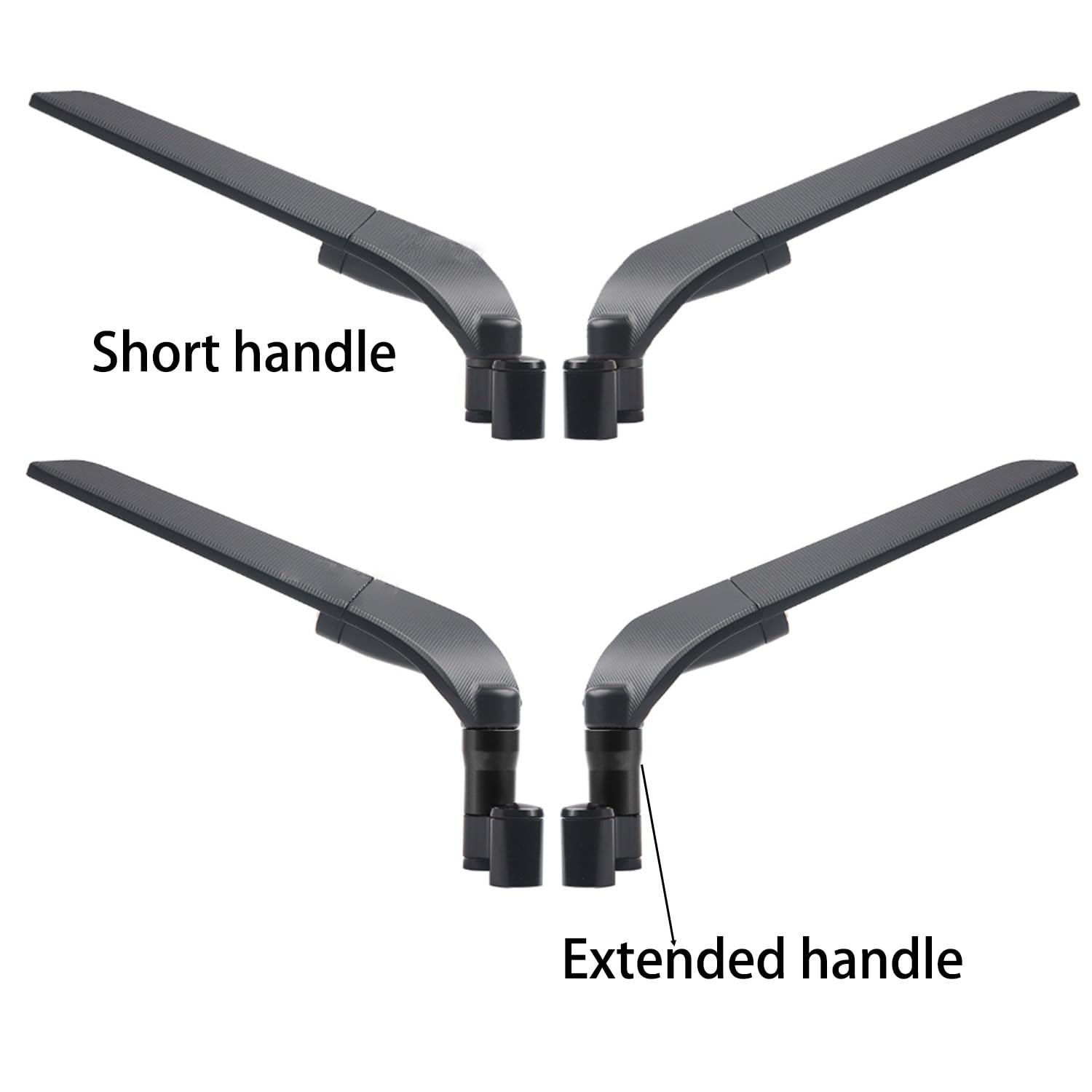 Rétroviseurs latéraux pour moto - Rotation à 360° - En alliage d'aluminium - Vis M8 M10 - Installation facile - Compatible avec MT 07 MT 09/09SP MT 10/10SP MT15 (grande taille B)