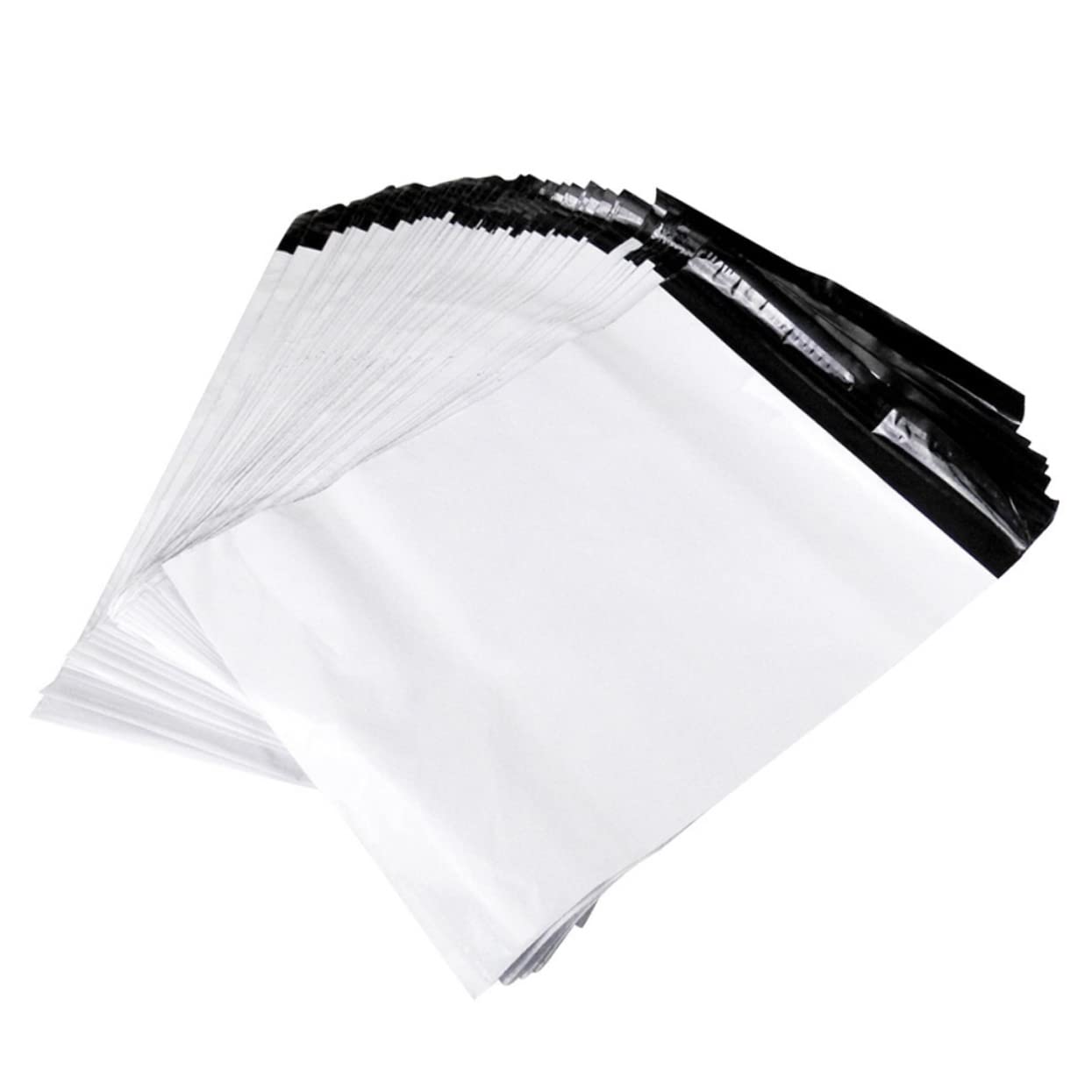 Didiseaon 100 pièces Sacs Expédition Plastique Blanc Épais Sacs Auto Adhésifs pour Envoi Sécurisé Parfaits pour Transport Articles Non pour Expéditions à Distance