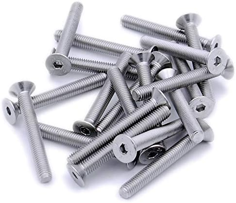 M3 (3mm x 50mm) Hex Socket Countersunk Machine Screw (Bolt) - Stainless Steel (A2) (Pack of 20)