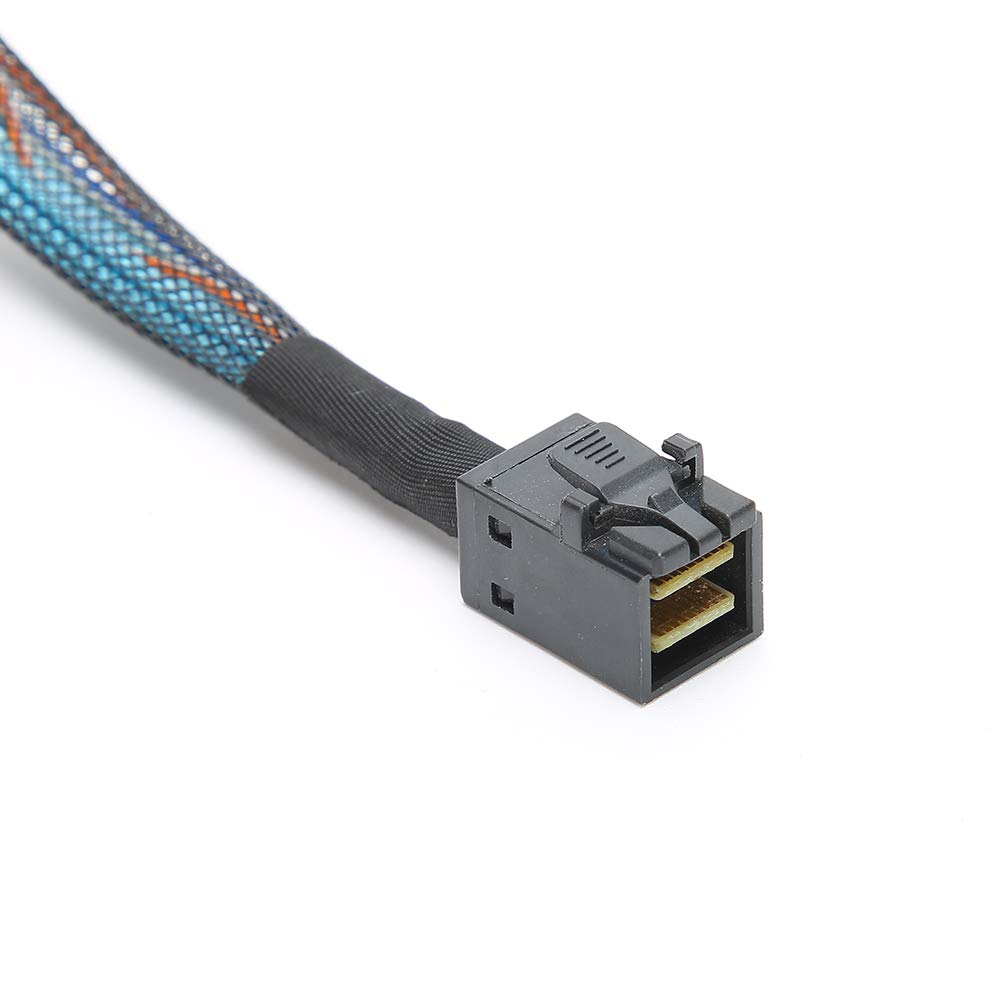 Mini SAS Kabel, 1Meter/0.5Meter SFF-8643 zu SFF8643 H0106 Server Kabel, 12 Gbit/s Nylon geflochtener SAS Festplatten Adapter Kabel Datenkabel(1m)