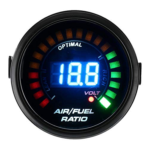 Air Fuel Ratio Gauge 20LED ue Light Meter ar Monitor Oil Temperature Universal Racing Auto 12V Instrument A Digital Analog Indicator