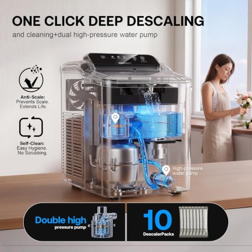 Image of Nugget Ice Maker Countertop, 35lbs /24H Sonic Pebble Ice Machine