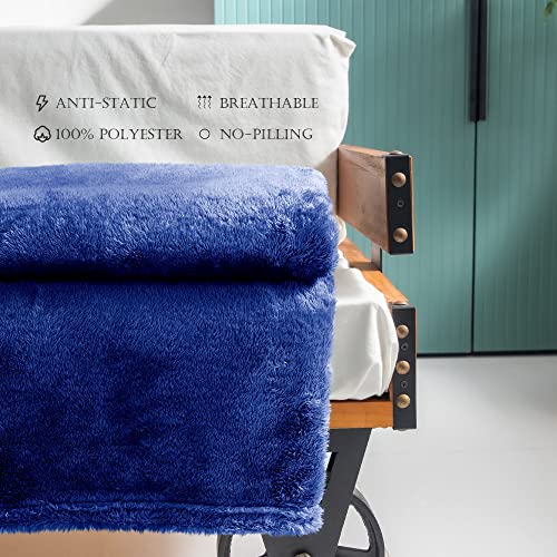Exclusivo Mezcla Plush Extra Large Fleece Throw Blanket For Couch,Bed And Sofa (50X70 Inches, Cobalt Blue) Soft, Warm, Lightweight #TOP2