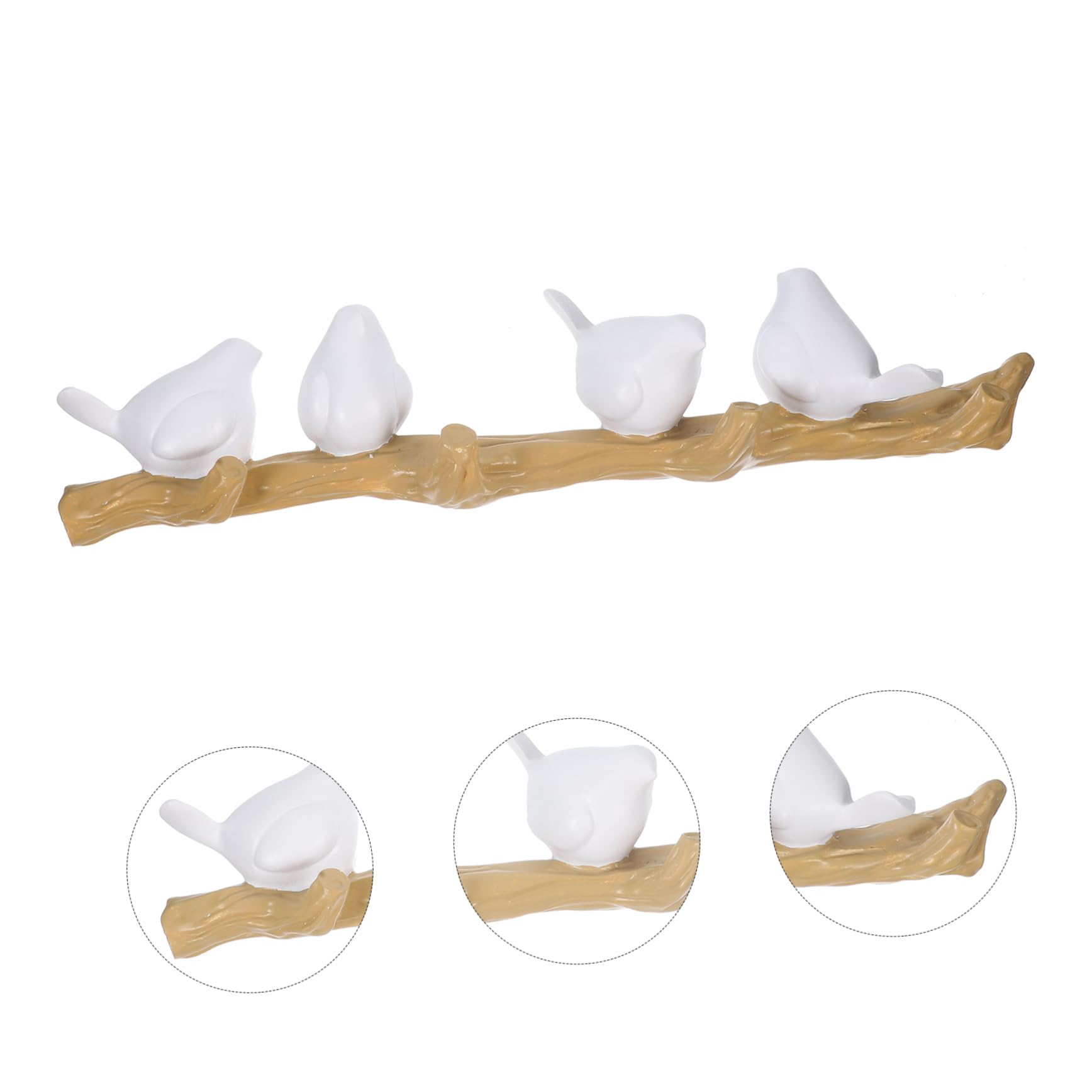 Portachiavi da Muro Uccelli su Ramo Appendichiavi Resistente per Cucina Bagno Ingresso per Chiavi Asciugamani e Accessori