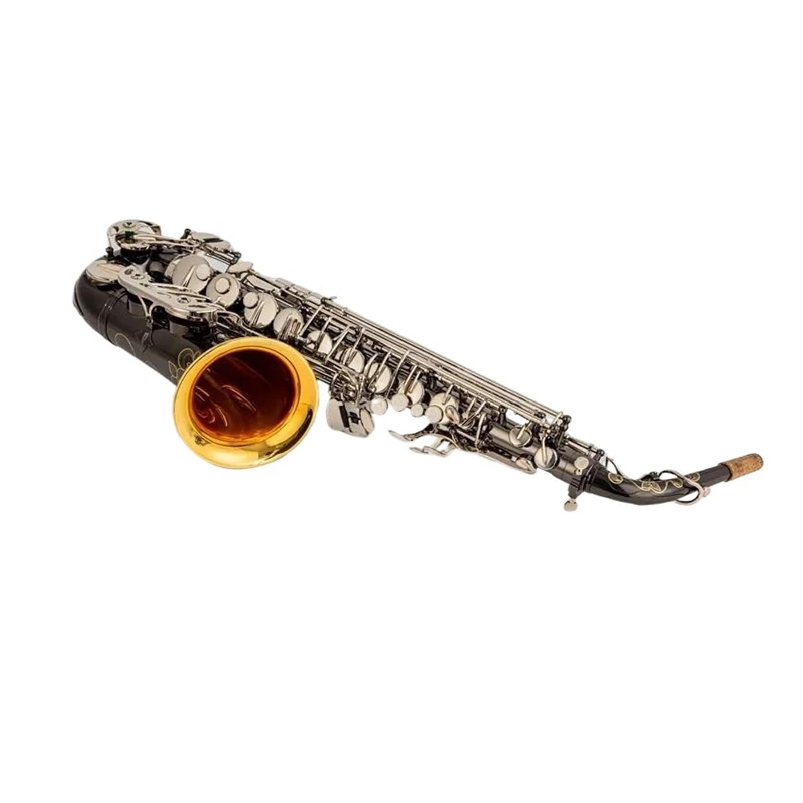 Professionale Sassofono Sassofono Contralto Nero in Lega di Nichel Argento Contralto Sax Strumento Musicale in Ottone con Custodia Bocchino (Color : 02)