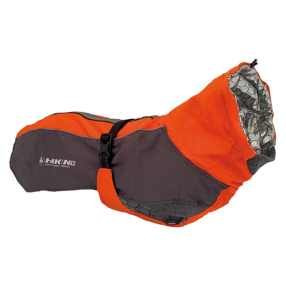 Croci Hiking Hundemantel, wasserdicht, Makalu, temperaturregulierendes Futter, Schwarz/Orange, 65 cm