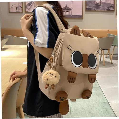 Sac à dos mignon chat siamois en tissu avec grande capacité de rangement - 7
