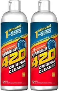 Original Cleaner by Formula 420 | Glass Cleaner | Cleaner Pack | Safe on Glass, Metal, Ceramic, and Pyrex | Cleaner - Assorted Sizes (12 oz - 2 Pack)