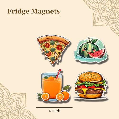 Image of LIVELLO Wooden Fridge Magnets for Home & Kitchen | Gift Items | Refrigerator Decorative Magnet | Funny Magnets | Kitchen Funny | Indian Cultural Themed Magnets (Multicolor 9)