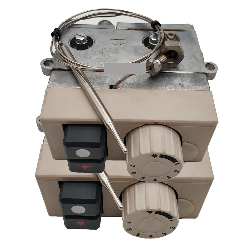 Para termostato Control de temperatura modelo 710 para Gas/LPG comercial Wok vapor horno freidora 120-200 grados termostático(2 Thermostatic Valve)