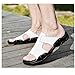 XOEKD Men's Fashion Leather Platform Outdoor Beach Slides Comfort Fish Mouth Open Toe Soft Bottom Summe Slip On Fisherman Walking Sandals Casual Non Slip Flat Business Dress Slipper (White,8.5)